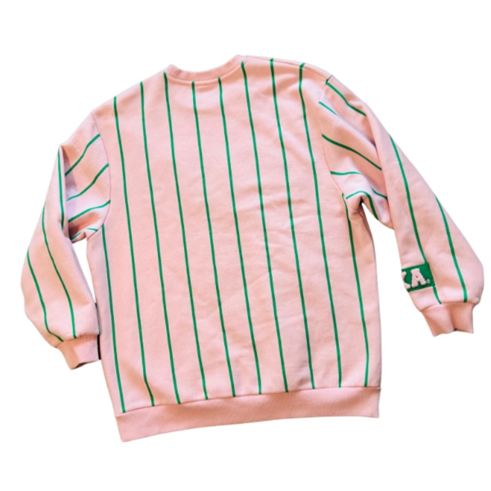1908 Pink and Green Crew Neck Sweatshirt - Picture 2 of 4